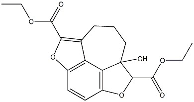 9a-Hydroxy-7,8,9,9a-tetrahydro-2,5-dioxa-1H-cyclohept[jkl]-as-indacene-1,6-dicarboxylic acid diethyl ester,,结构式