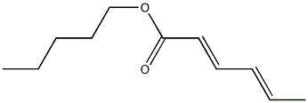 (2E,4E)-2,4-Hexadienoic acid pentyl ester Structure