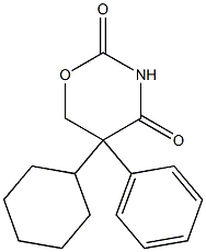 5,6-Dihydro-5-cyclohexyl-5-phenyl-2H-1,3-oxazine-2,4(3H)-dione Struktur