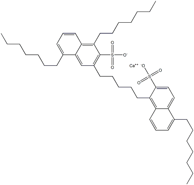 Bis(1,5-diheptyl-2-naphthalenesulfonic acid)calcium salt 结构式
