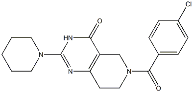 2-Piperidino-6-(4-chlorobenzoyl)-5,6,7,8-tetrahydropyrido[4,3-d]pyrimidin-4(3H)-one,,结构式
