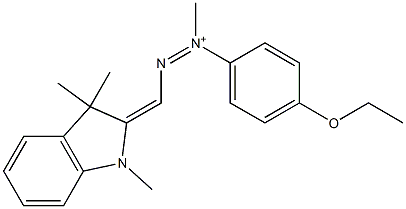 2-[[(1,3-Dihydro-1,3,3-trimethyl-2H-indol)-2-ylidene]methyl]-1-(4-ethoxyphenyl)-1-methyldiazen-1-ium Struktur