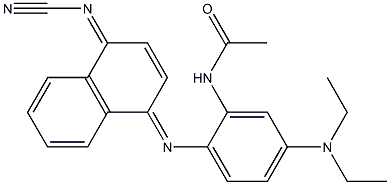 N-[5-(Diethylamino)-2-[[4-(cyanoimino)naphthalen-1(4H)-ylidene]amino]phenyl]acetamide Structure