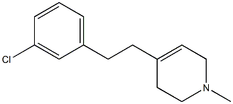 1,2,3,6-Tetrahydro-1-methyl-4-[2-(3-chlorophenyl)ethyl]pyridine Structure