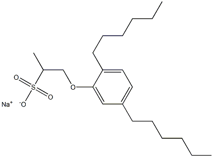 1-(2,5-Dihexylphenoxy)propane-2-sulfonic acid sodium salt