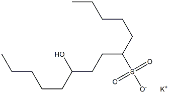 9-Hydroxytetradecane-6-sulfonic acid potassium salt 结构式
