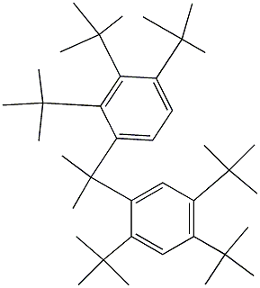 2-(2,3,4-Tri-tert-butylphenyl)-2-(2,4,5-tri-tert-butylphenyl)propane Structure