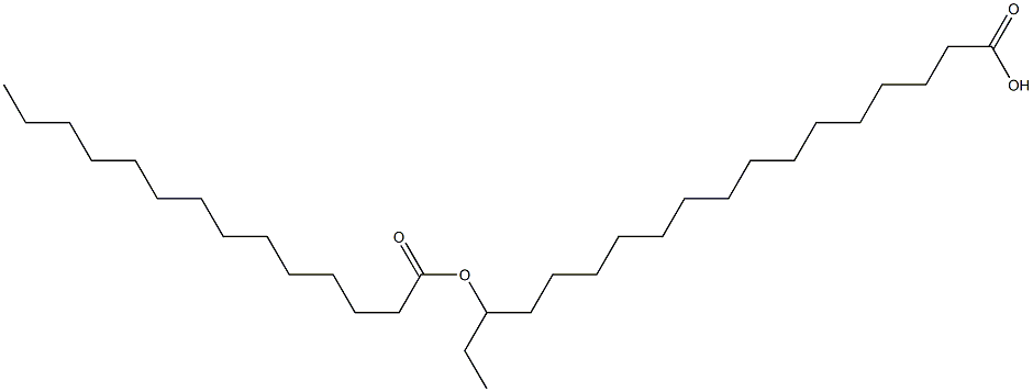 16-Tetradecanoyloxyoctadecanoic acid 结构式