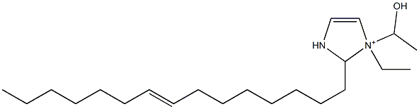 1-Ethyl-1-(1-hydroxyethyl)-2-(8-pentadecenyl)-4-imidazoline-1-ium Structure