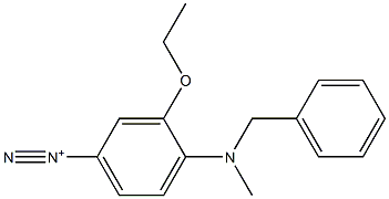 3-Ethoxy-4-[methyl(benzyl)amino]benzenediazonium Struktur