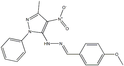 1-(1-Phenyl-3-methyl-4-nitro-1H-pyrazol-5-yl)-2-(4-methoxybenzylidene)hydrazine