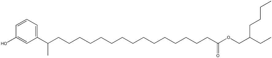 17-(3-Hydroxyphenyl)stearic acid 2-ethylhexyl ester Structure
