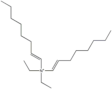 N,N-ジエチル-N,N-ジ(1-オクテニル)アミニウム 化学構造式