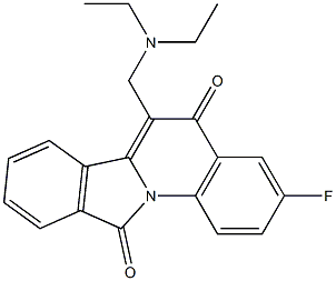 3-Fluoro-6-[(diethylamino)methyl]isoindolo[2,1-a]quinoline-5,11(5H)-dione Struktur