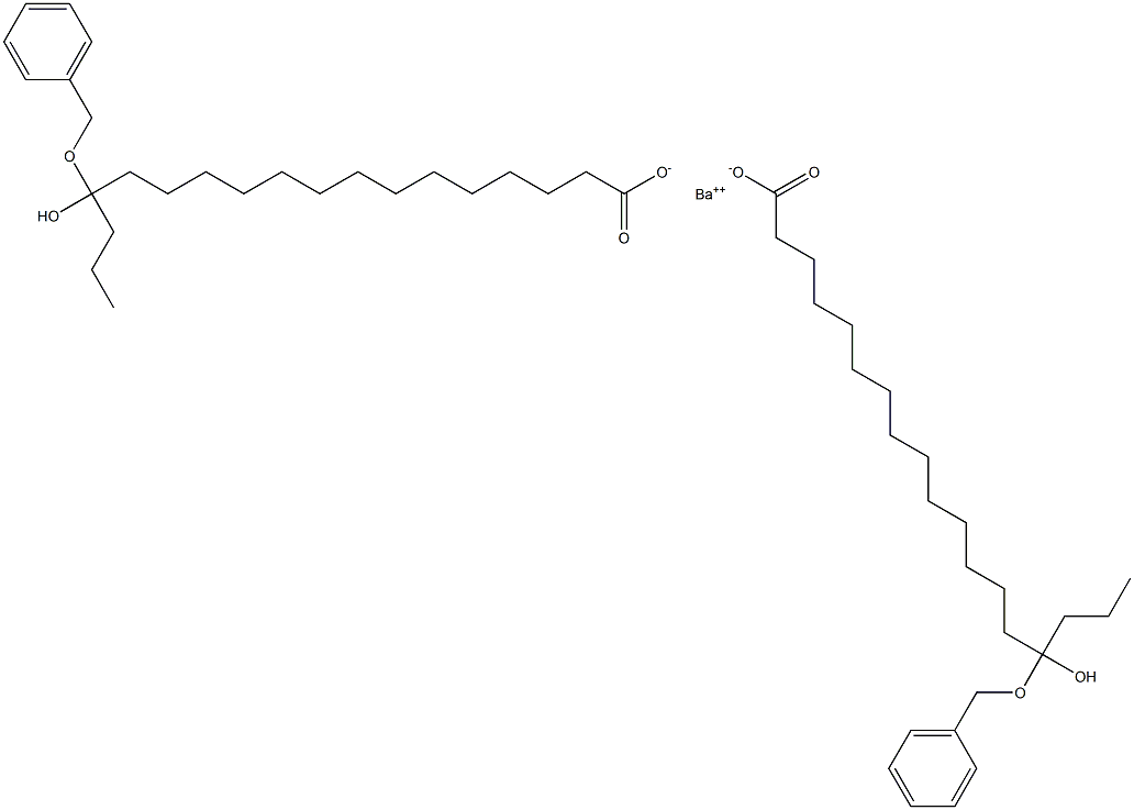 Bis(15-benzyloxy-15-hydroxystearic acid)barium salt Structure