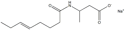3-(5-Octenoylamino)butyric acid sodium salt Structure