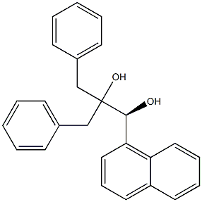 [S,(-)]-2-Benzyl-1-(1-naphtyl)-3-phenyl-1,2-propanediol,,结构式