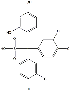  Bis(3,4-dichlorophenyl)(2,4-dihydroxyphenyl)methanesulfonic acid