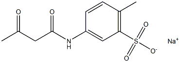 3-(Acetoacetylamino)-6-methylbenzenesulfonic acid sodium salt Struktur