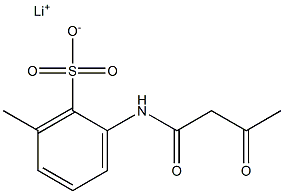 2-(アセトアセチルアミノ)-6-メチルベンゼンスルホン酸リチウム 化学構造式