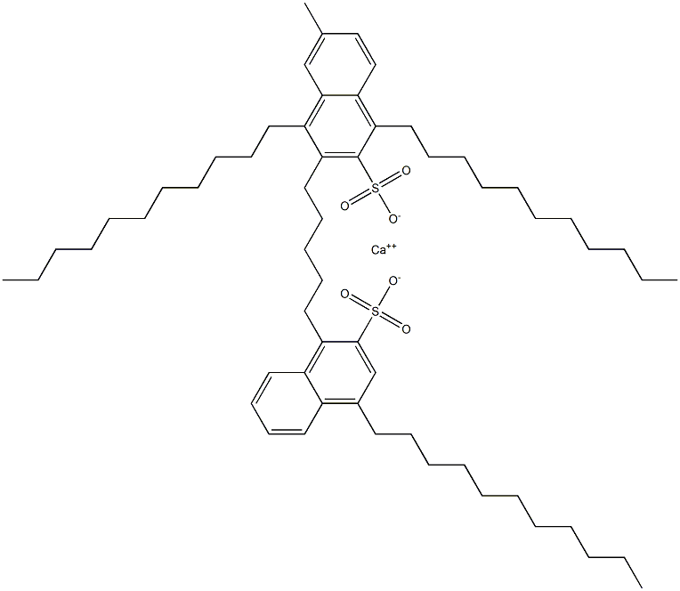 Bis(1,4-diundecyl-2-naphthalenesulfonic acid)calcium salt,,结构式