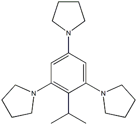 1,1',1''-(2-イソプロピルベンゼン-1,3,5-トリイル)トリピロリジン 化学構造式