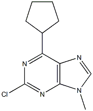 2-Chloro-6-cyclopentyl-9-methyl-9H-purine Structure