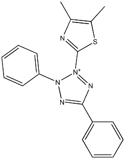 2,5-Diphenyl-3-(4,5-dimethyl-2-thiazolyl)-2H-tetrazole-3-ium Structure