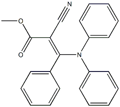2-シアノ-3-ジフェニルアミノ-3-フェニルアクリル酸メチル 化学構造式