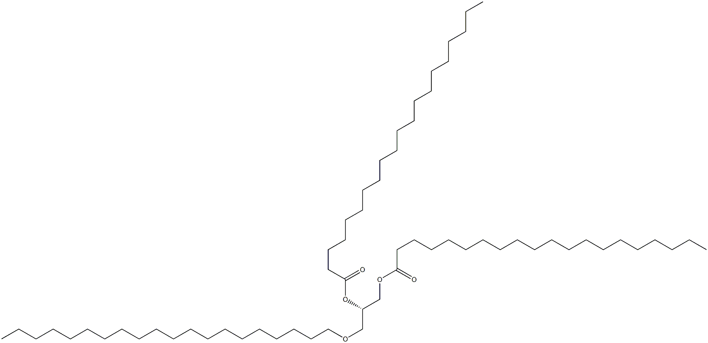 [S,(+)]-3-イコシルオキシ-1,2-プロパンジオールジイコサノアート 化学構造式