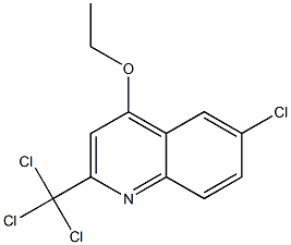 2-Trichloromethyl-4-ethoxy-6-chloroquinoline Struktur