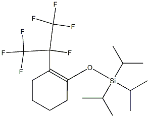 1-(トリイソプロピルシロキシ)-2-(ヘプタフルオロイソプロピル)-1-シクロヘキセン 化学構造式