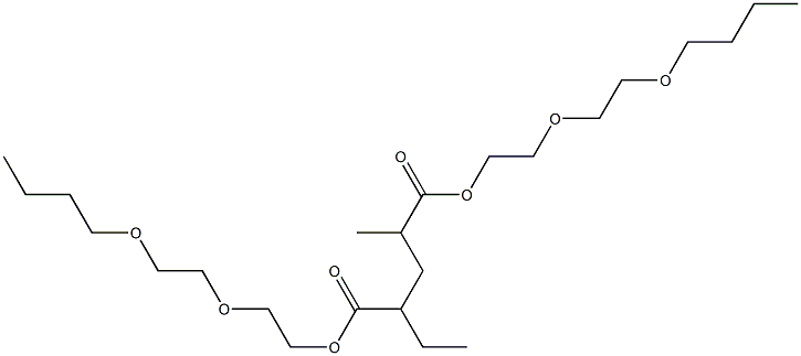 2-Ethyl-4-methylglutaric acid bis[2-(2-butoxyethoxy)ethyl] ester 结构式