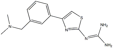 2-[4-[3-[(Dimethylamino)methyl]phenyl]thiazole-2-yl]guanidine Struktur