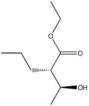(2S,3S)-3-ヒドロキシ-2-プロピル酪酸エチル 化学構造式