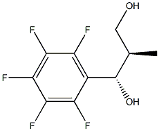 (2R,3S)-2-メチル-3-(ペンタフルオロフェニル)プロパン-1,3-ジオール 化学構造式