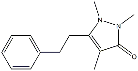 1,2,4-Trimethyl-5-(2-phenylethyl)-1H-pyrazol-3(2H)-one 结构式