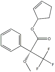 (R)-2-メトキシ-3,3,3-トリフルオロ-2-フェニルプロパン酸(2-シクロペンテニル) 化学構造式