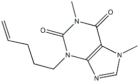3-(4-Pentenyl)-1,7-dimethylxanthine Struktur