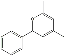 6-Phenyl-2,4-dimethylpyrylium Struktur