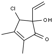 5-Ethenyl-5-hydroxy-2,3-dimethyl-4-chloro-2-cyclopenten-1-one