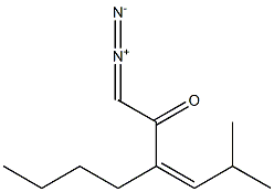(Z)-1-Diazo-3-butyl-5-methyl-3-hexen-2-one Structure