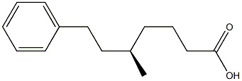 [R,(-)]-5-Methyl-7-phenylheptanoic acid Structure