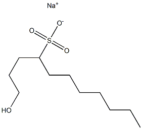 1-Hydroxyundecane-4-sulfonic acid sodium salt 结构式