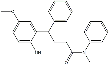 N-Methyl-4-(2-hydroxy-5-methoxyphenyl)-4,N-diphenylbutyramide,,结构式