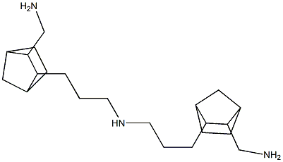 3,3'-(イミノビストリメチレン)ビス(2-ノルボルナンメタンアミン) 化学構造式