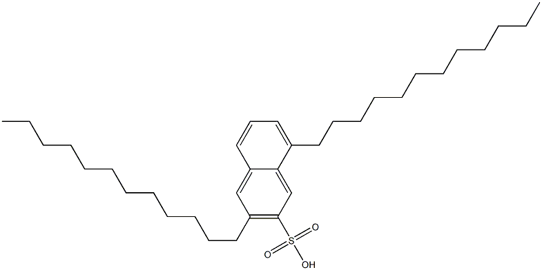 3,8-Didodecyl-2-naphthalenesulfonic acid Structure