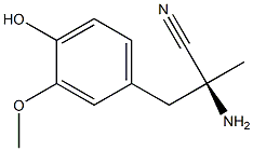 [S,(+)]-2-Amino-2-(4-hydroxy-3-methoxybenzyl)propiononitrile Structure