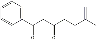 1-Phenyl-6-methyl-6-heptene-1,3-dione Struktur