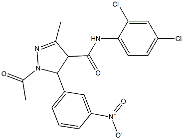 N-(2,4-Dichlorophenyl)-5-(3-nitrophenyl)-1-acetyl-4,5-dihydro-3-methyl-1H-pyrazole-4-carboxamide Structure